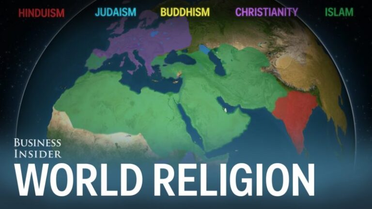 Animated Map Shows How the Five Major Religions Spread Across the World (3000 BC — 2000 AD)