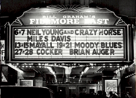 Miles Davis Opens for Neil Young and "That Sorry-Ass Cat" Steve Miller at The Fillmore East (1970)