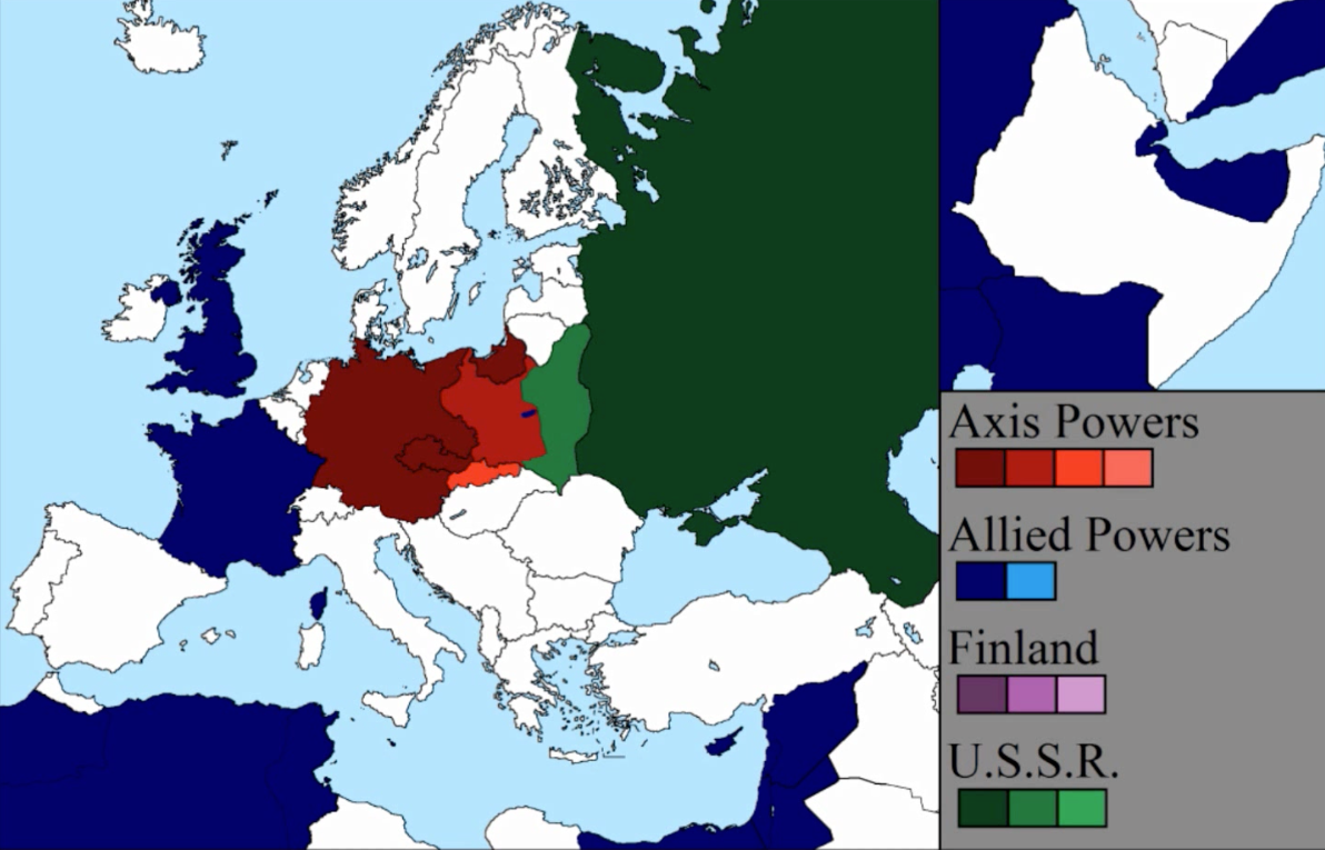 map of europe 1939 allies and axis powers Watch World War Ii Rage Across Europe In A 7 Minute Time Lapse map of europe 1939 allies and axis powers