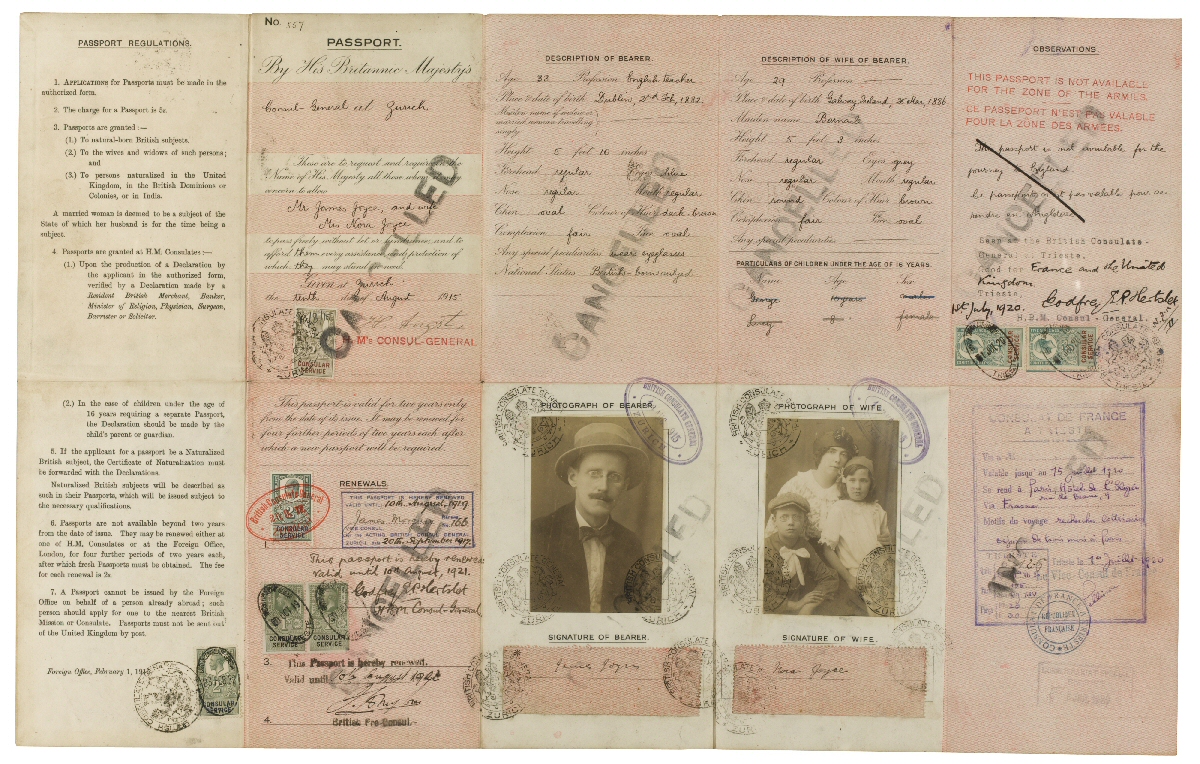 JAMES-JOYCE-WARTIME-FAMILY-PASSPORT