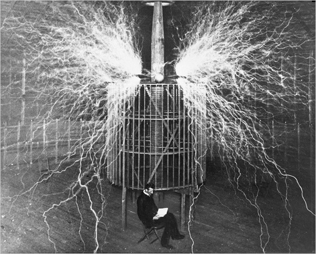 an electric photo of nikola tesla 1899