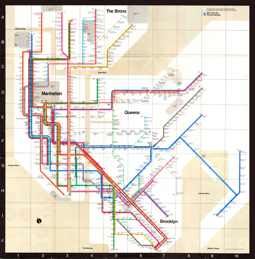 Vignelli New York City Subway Map - Elvina Micheline