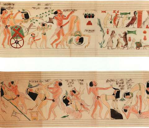 Oldest Porn In History - The Turin Erotic Papyrus: The Oldest Known Depiction of Human Sexuality  (Circa 1150 B.C.E.) | Open Culture