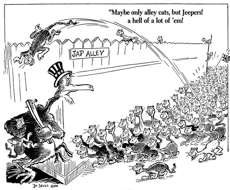 Dr. Seuss Draws Anti-Japanese Cartoons During WWII, Then Atones with Horton Hears a Who! | Open Culture