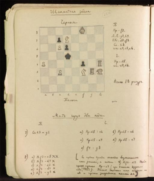 Vladimir Nabokov's Hand-Drawn Sketches of Mind-Bending Chess