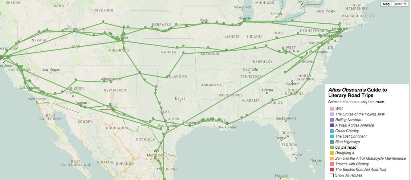 Permanent Link to 12 Classic Literary Road Trips in One Handy Interactive M...