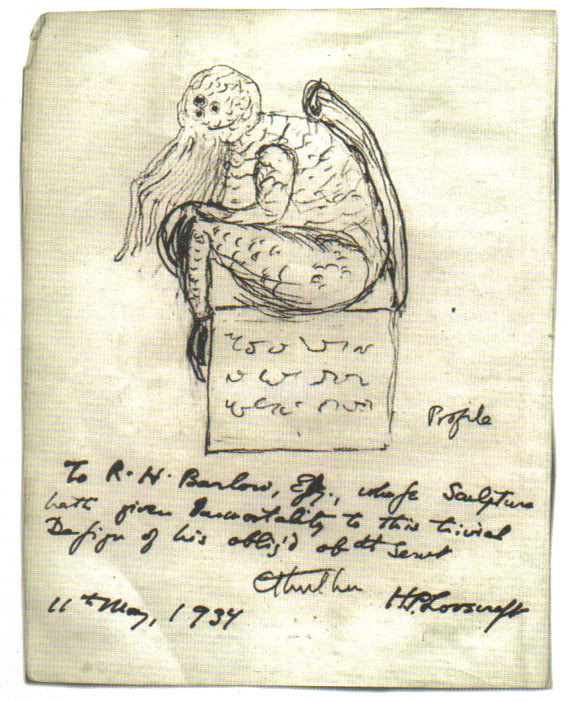 H.P. Lovecraft's Monster Drawings Cthulhu & Other Creatures from the