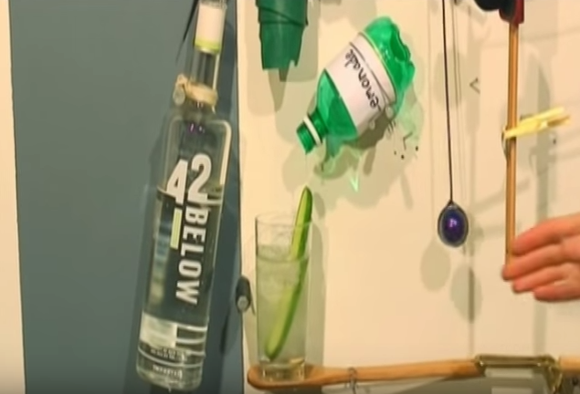 The Falling Water: A Rube Goldberg Machine That Makes a Fine Cocktail
