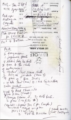 Patti Smith Creates a Detailed Packing List for Going on Tour: Haruki ...