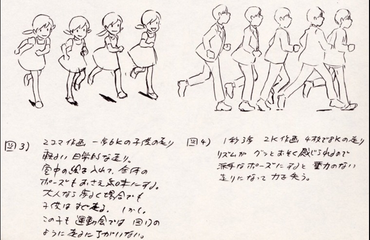 Hayao Miyazaki's Sketches Showing How to Draw Characters Running: From 1980  Edition of Animation Magazine | Open Culture