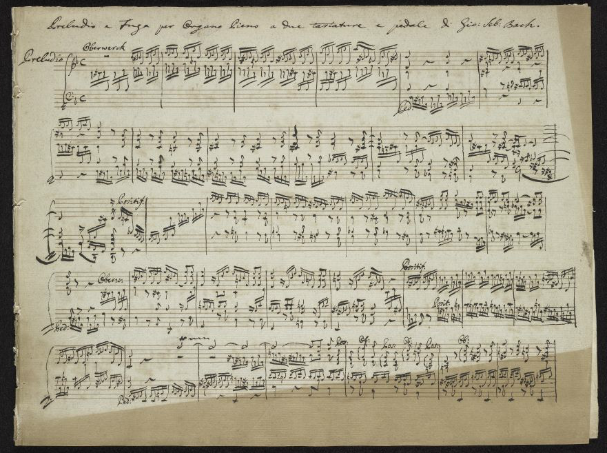 original bach sheet music