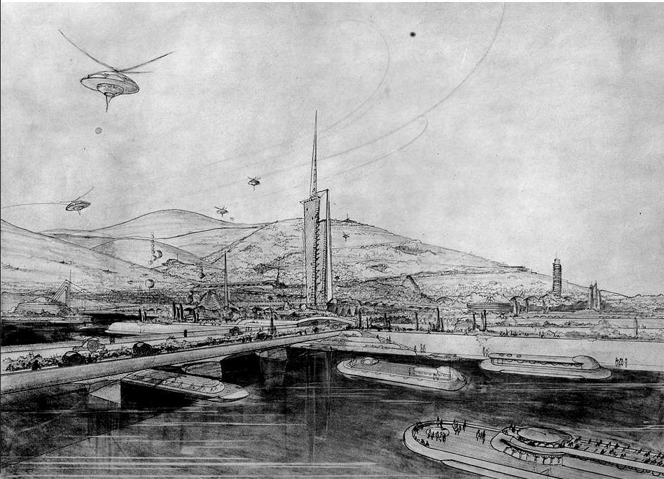 Frank Lloyd Wright Designs an Urban Utopia: See His Hand-Drawn Sketches