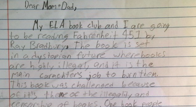 Father Writes a Great Letter About Censorship When Son Brings Home ...